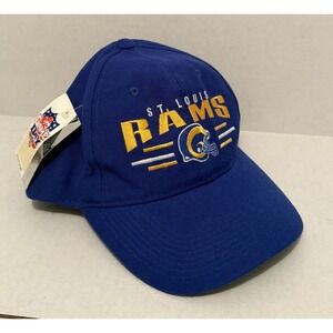 Vintage St Louis Rams Ball Cap Blue Wool Blend Snap Back Football Headmaster New